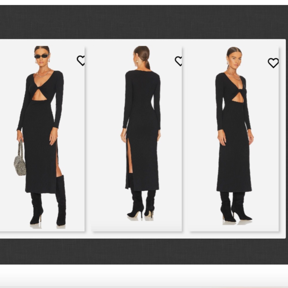 NEW $149 L Space Hayden Midi Dress Color Black Size Large